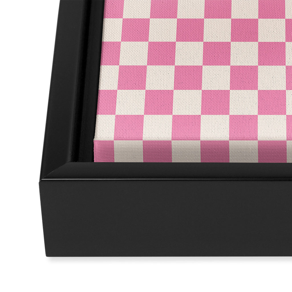 Checked - Bubblegum Framed Canvas Print Gallery Image 3