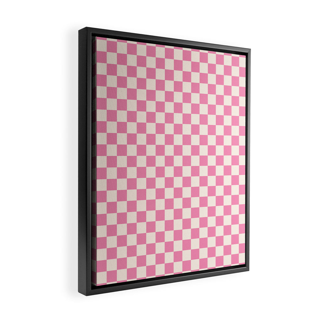 Checked - Bubblegum Framed Canvas Print Gallery Image 2