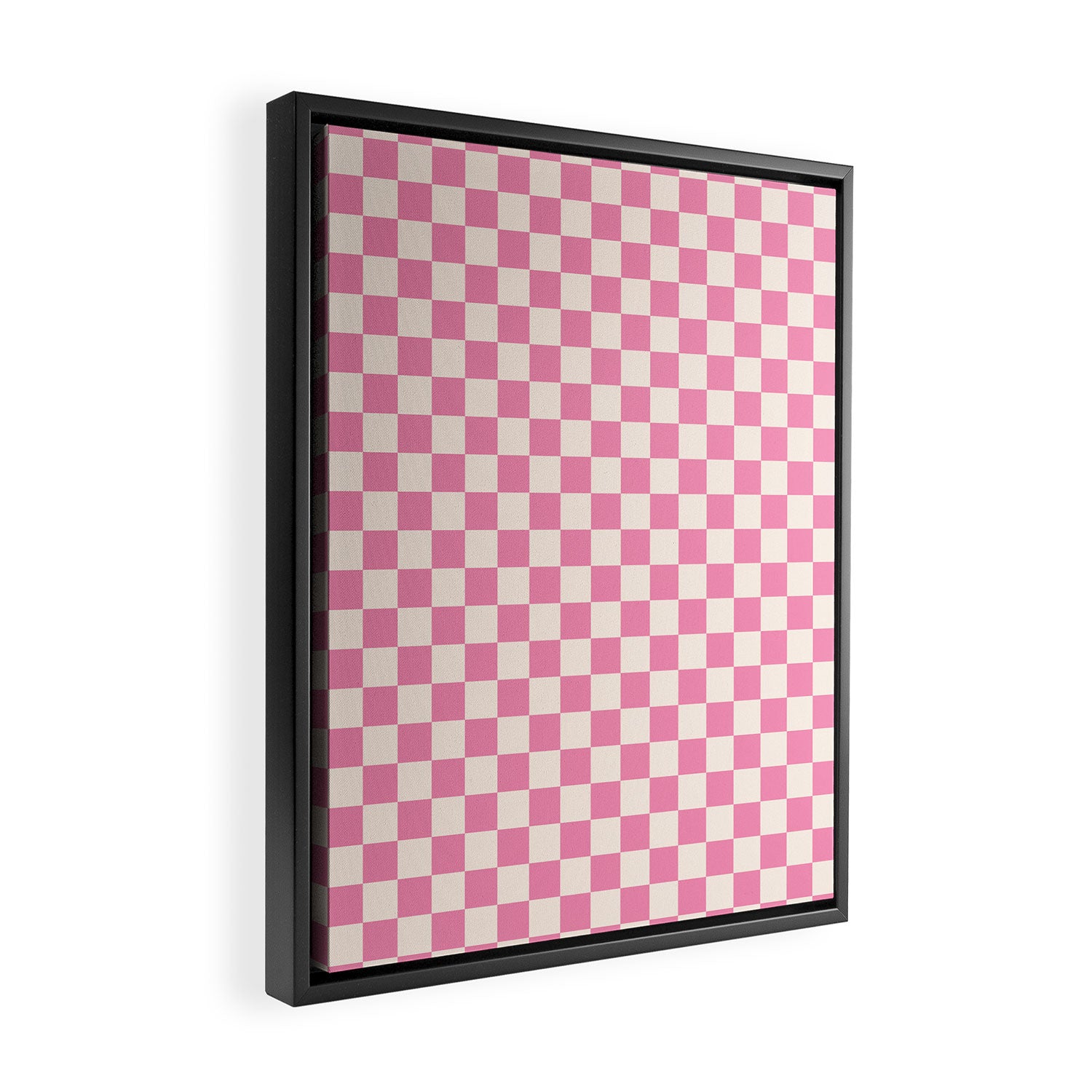Checked - Bubblegum Framed Canvas Print Gallery Image 2