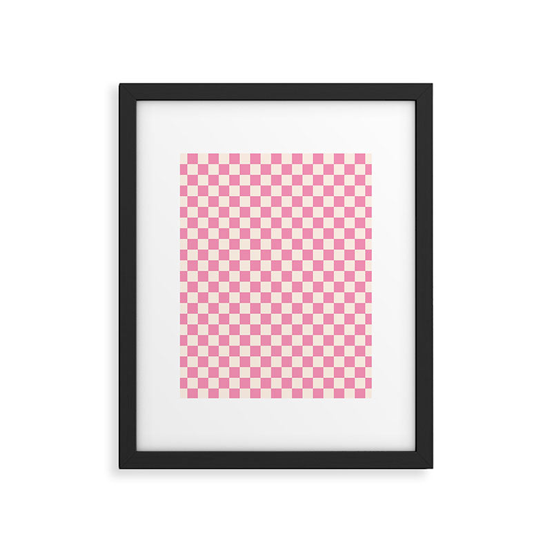 Checked - Bubblegum Framed Art Print Gallery Image 6