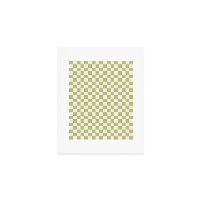 Checked - Matcha Art Print Gallery Image 1
