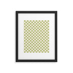 Checked - Matcha Framed Art Print Gallery Image 6