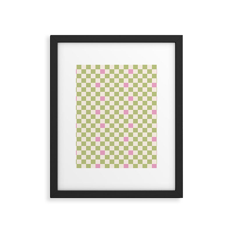 Checked - Strawberries And Mint Framed Art Print Gallery Image 6