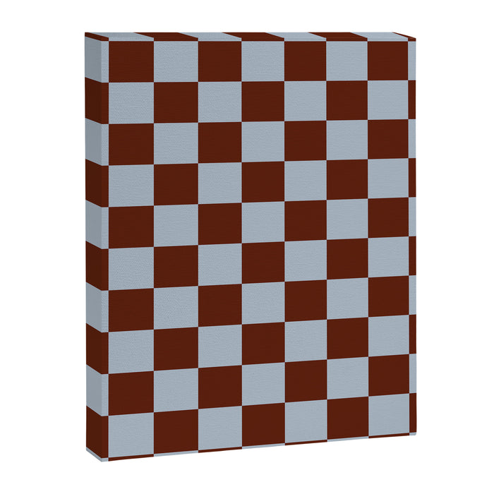 Checkerboard I - Blue Brown Canvas Print Gallery Image 1