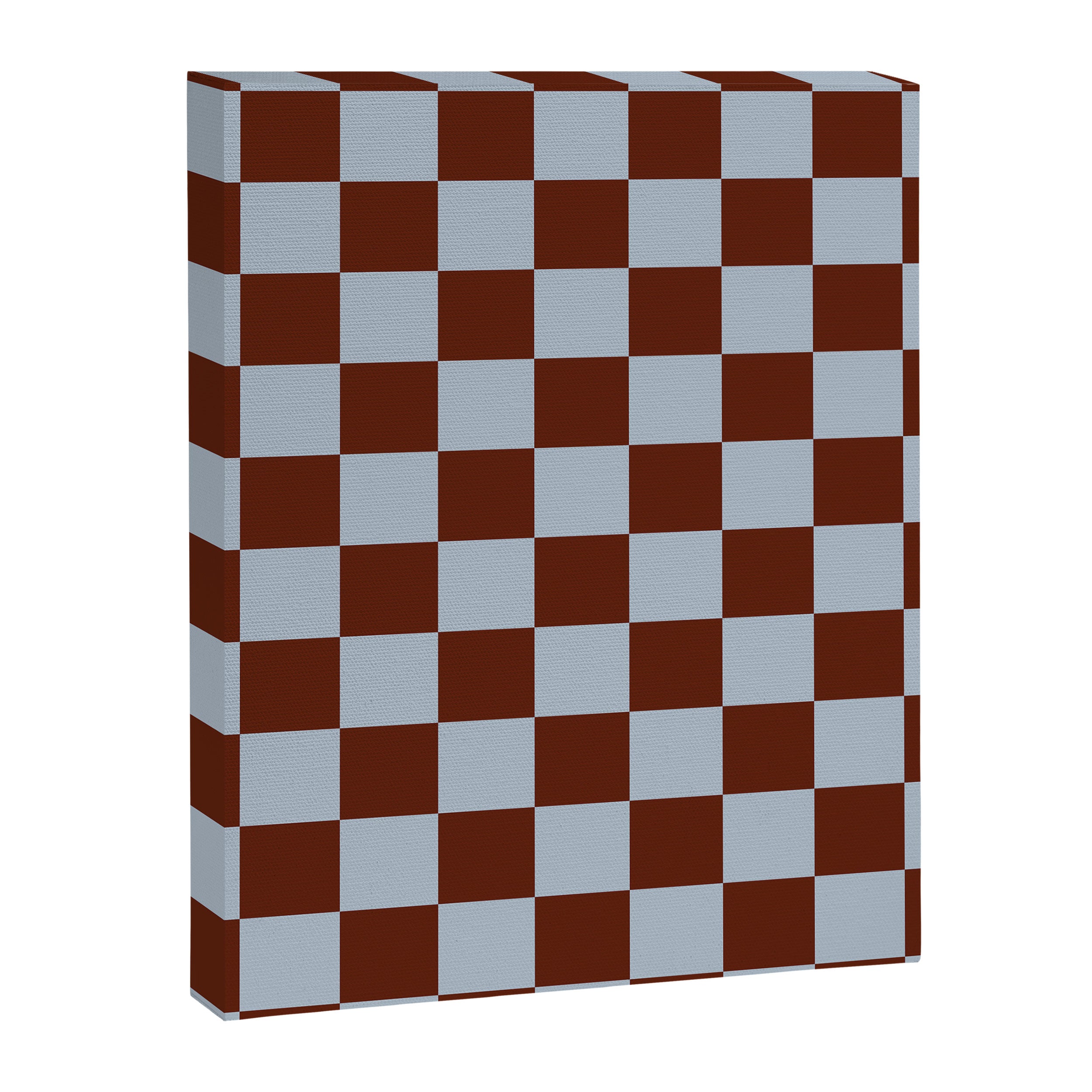 Checkerboard I - Blue Brown Canvas Print Gallery Image 6