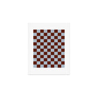 Checkerboard I - Blue Brown Art Print Gallery Image 1