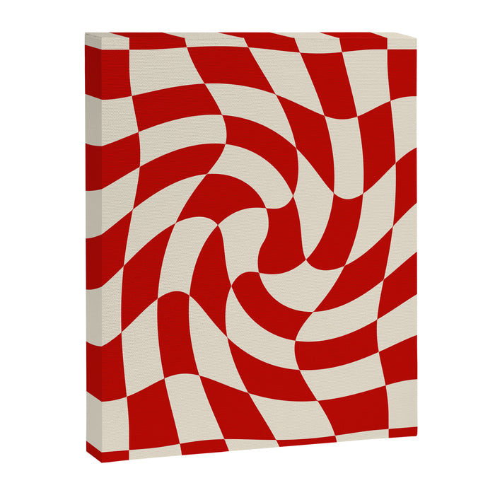 Control - Wavy Checkerboard Canvas Print Gallery Image 1