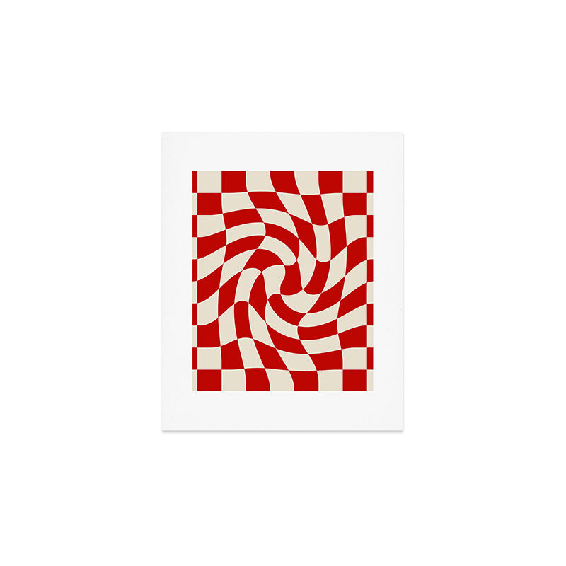 Control - Wavy Checkerboard Art Print Gallery Image 1