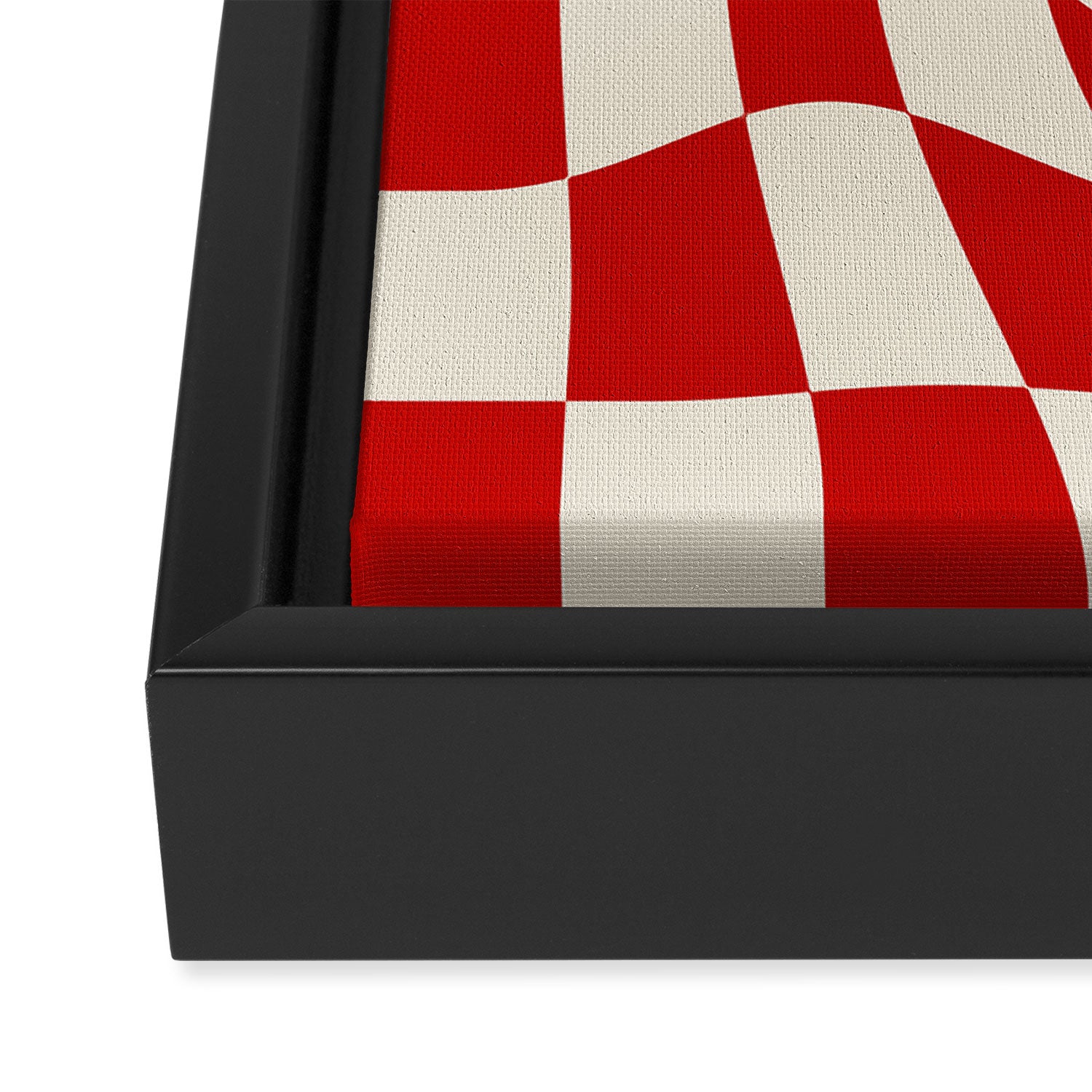 Control - Wavy Checkerboard Framed Canvas Print Gallery Image 3