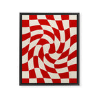 Control - Wavy Checkerboard Framed Canvas Print Gallery Image 6
