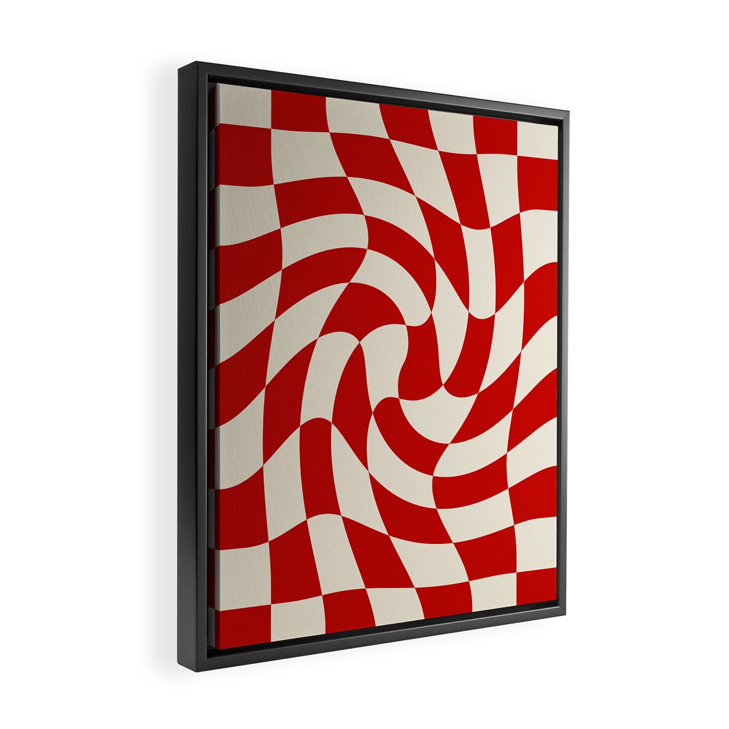 Control - Wavy Checkerboard Framed Canvas Print Gallery Image 2