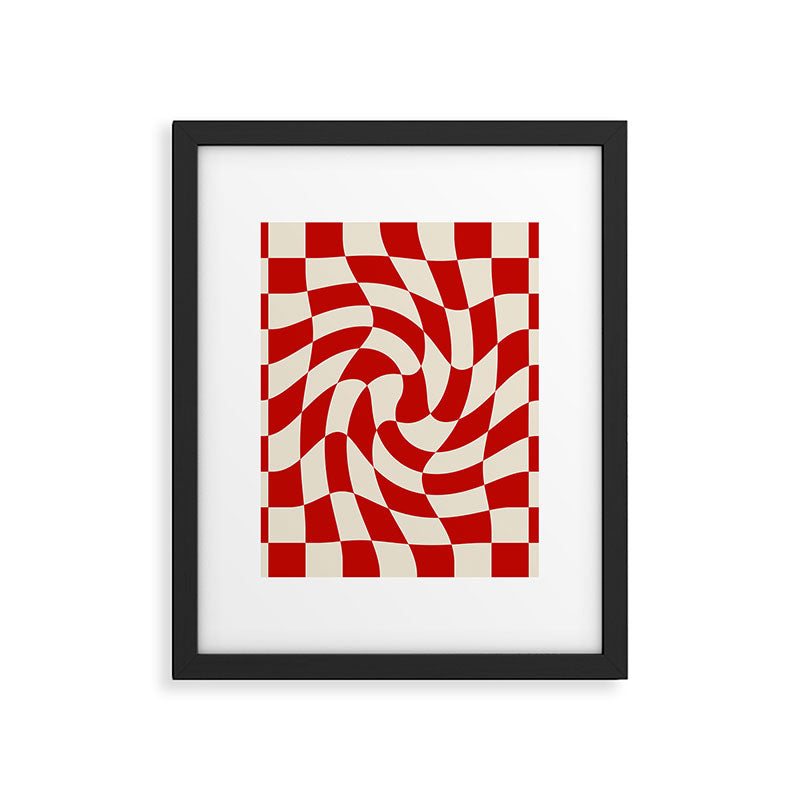 Control - Wavy Checkerboard Framed Art Print Gallery Image 5