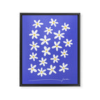 Daisies -- Blue Framed Canvas Print Gallery Image 6