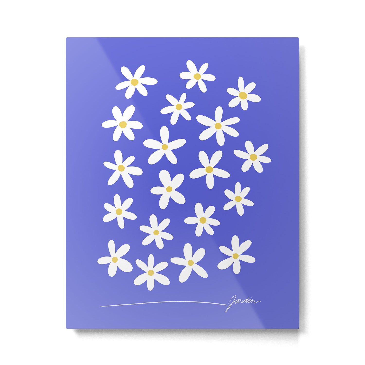 Daisies -- Blue Metal Print Gallery Image 4