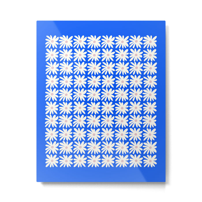 Daisies in Blue Metal Print Gallery Image 1