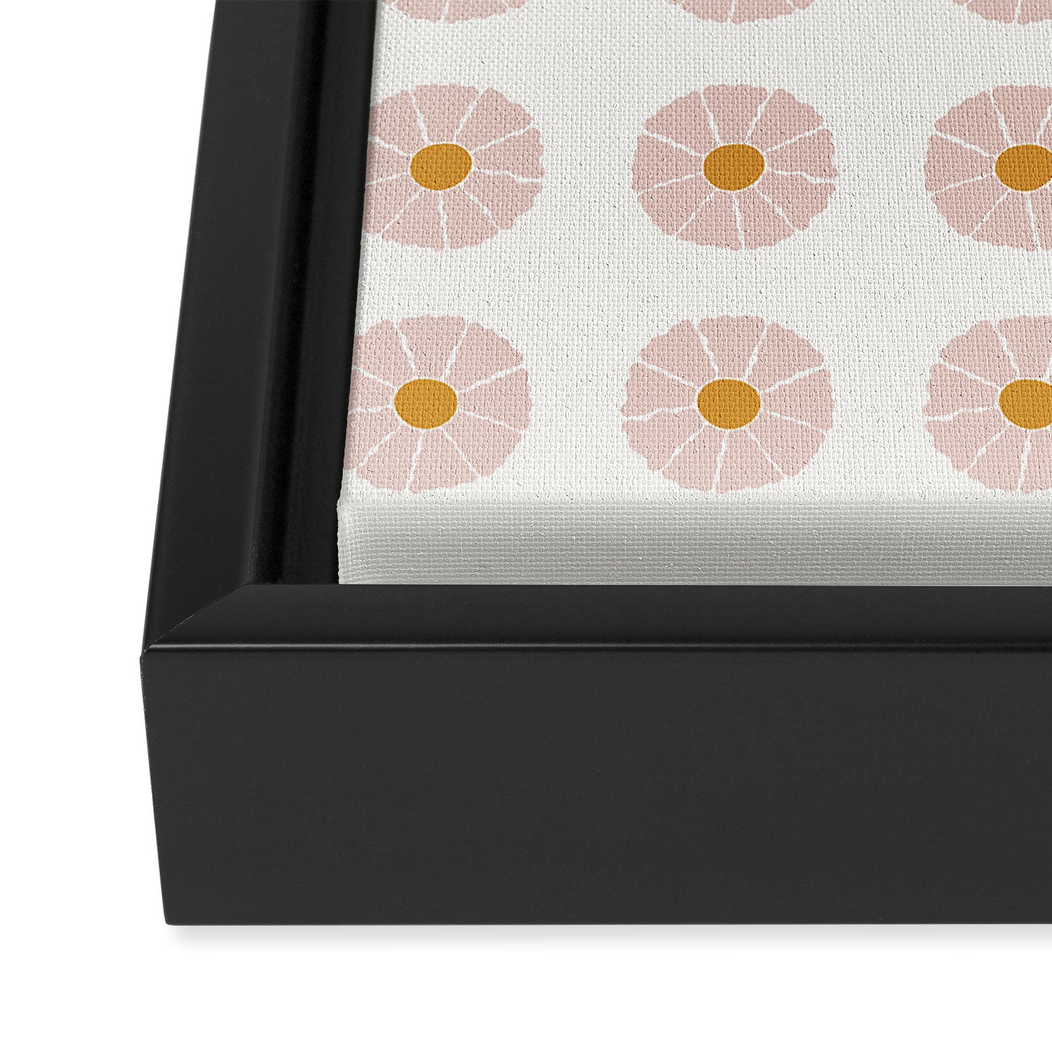 Daisies [Off White] Framed Canvas Print Gallery Image 3