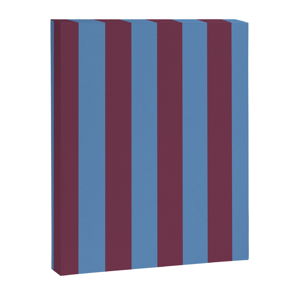 Duo I - Blue and Berry Stripes Canvas Print Gallery Image 8