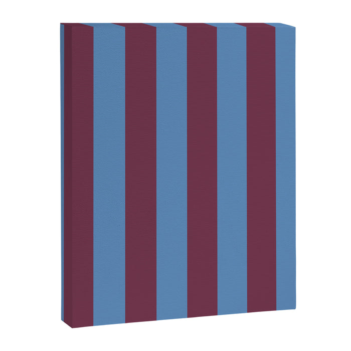 Duo I - Blue and Berry Stripes Canvas Print Gallery Image 1