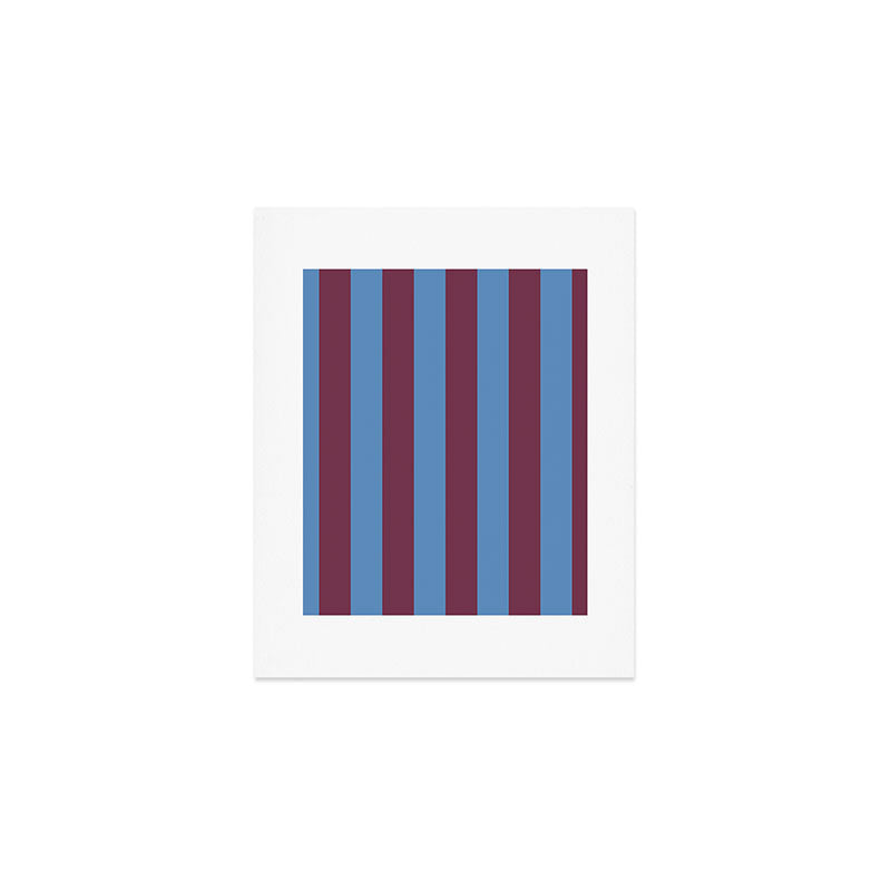 Duo I - Blue and Berry Stripes Art Print Gallery Image 1