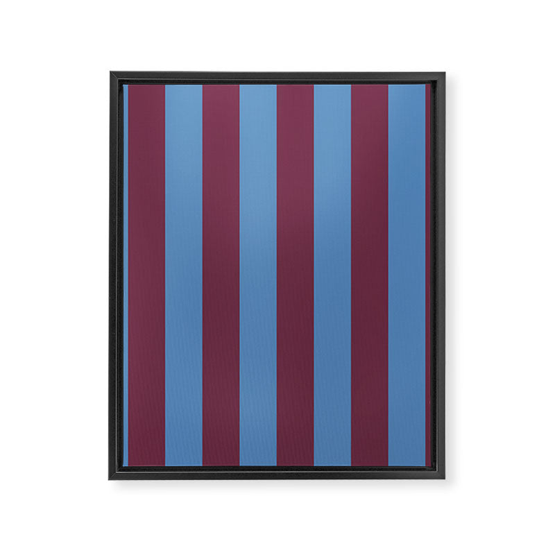 Duo I - Blue and Berry Stripes Framed Canvas Print Gallery Image 8