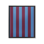 Duo I - Blue and Berry Stripes Framed Canvas Print Gallery Image 8