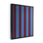 Duo I - Blue and Berry Stripes Framed Canvas Print Gallery Image 2