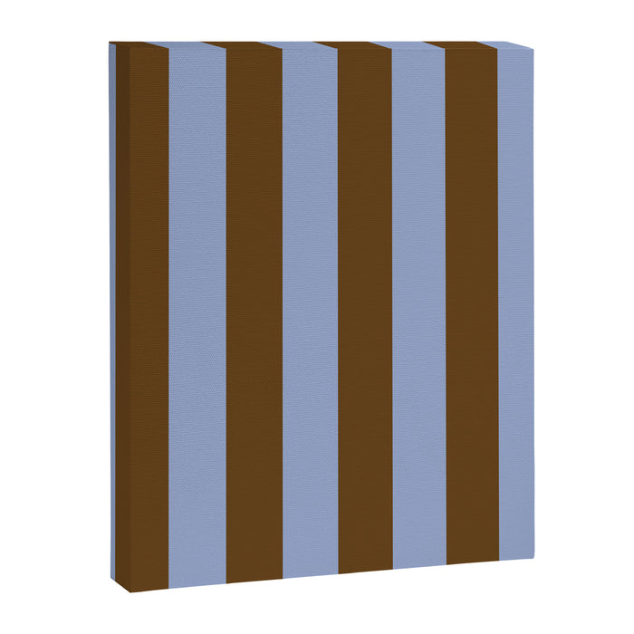 Duo I - Blue and Brown Stripes Canvas Print Gallery Image 1