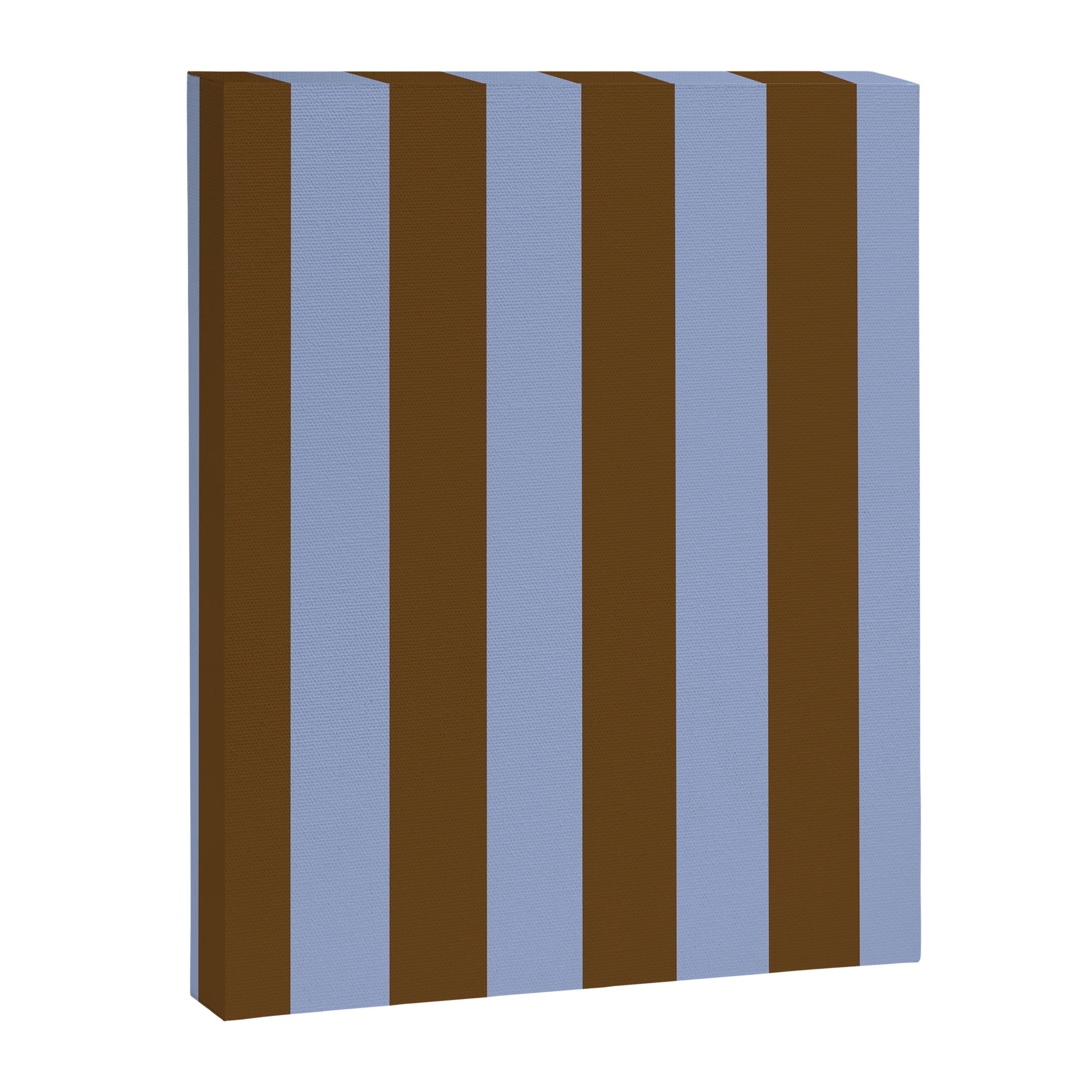 Duo I - Blue and Brown Stripes Canvas Print Gallery Image 8