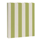 Duo I - Green and Butter Stripes Canvas Print Gallery Image 8