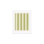 Duo I - Green and Butter Stripes Art Print Gallery Image 1