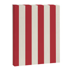 Duo I - Red and Cream Stripes Canvas Print Gallery Image 3