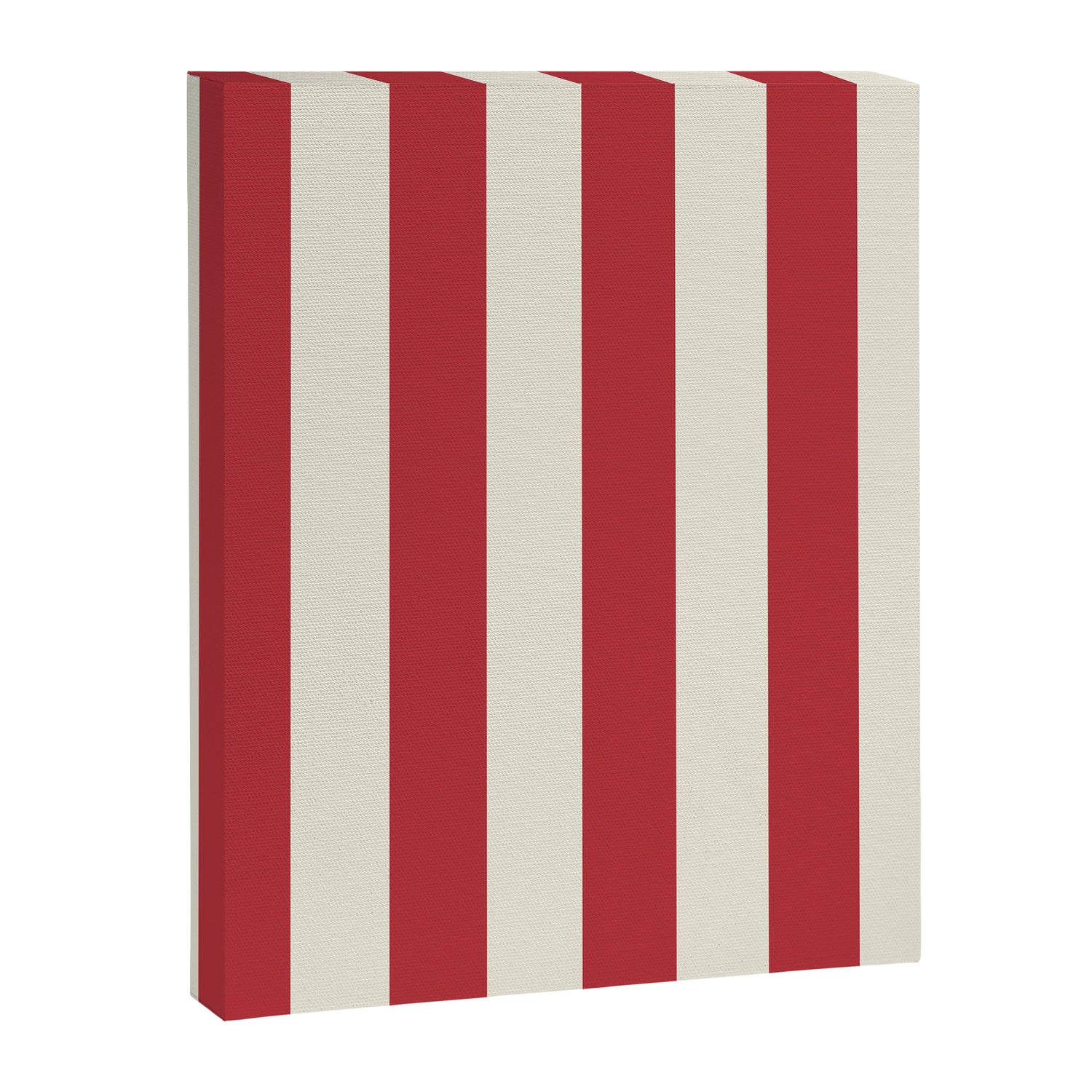 Duo I - Red and Cream Stripes Canvas Print Gallery Image 3