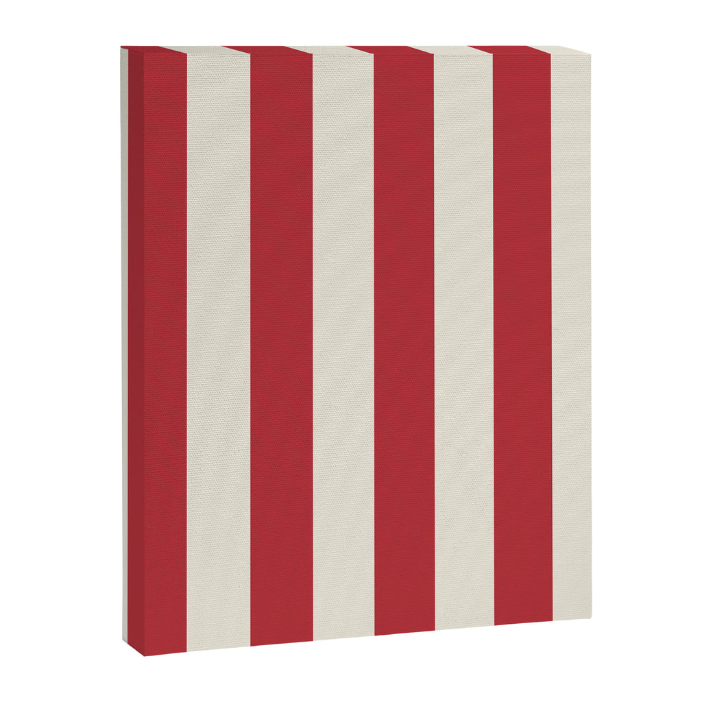 Duo I - Red and Cream Stripes Canvas Print Gallery Image 8