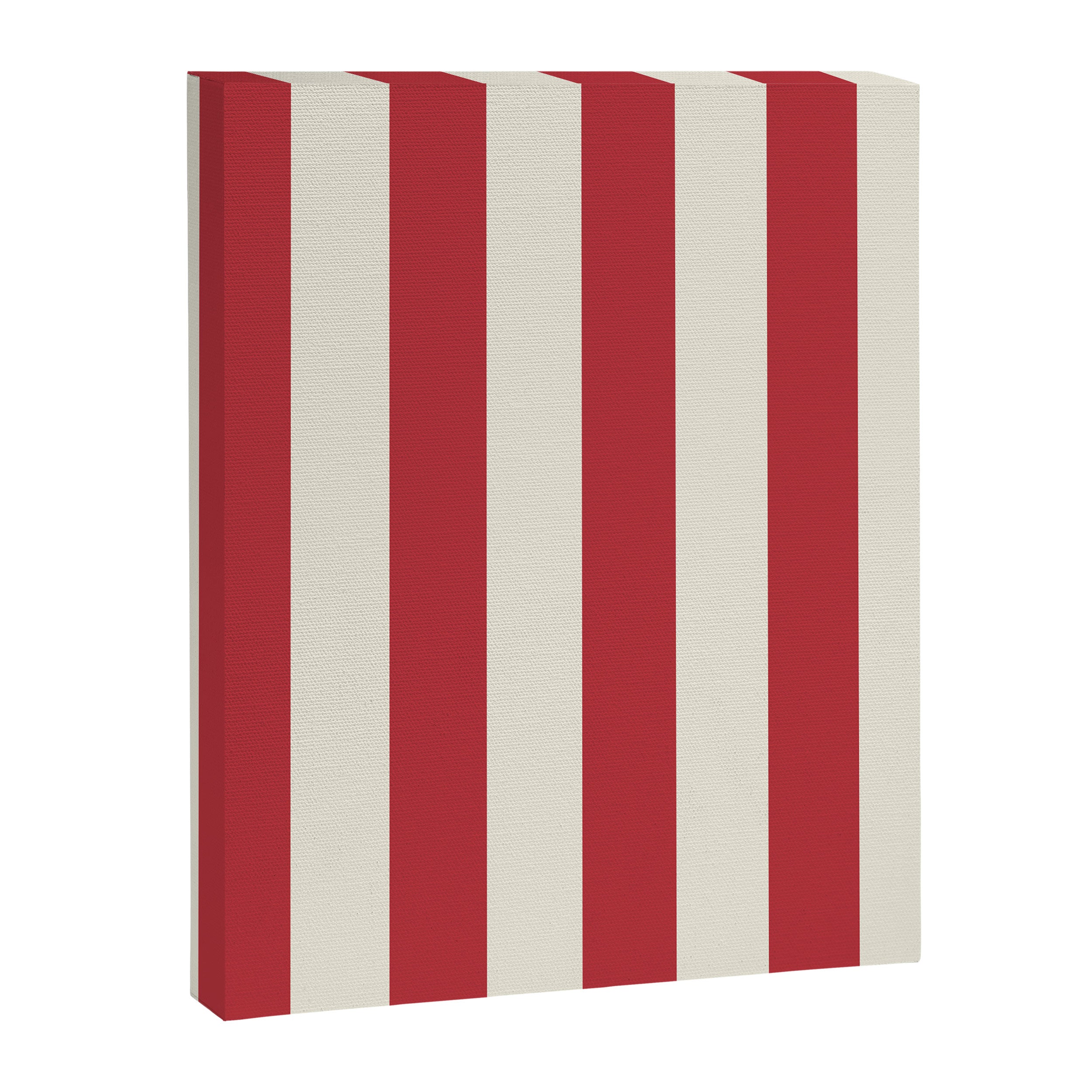 Duo I - Red and Cream Stripes Canvas Print Gallery Image 8