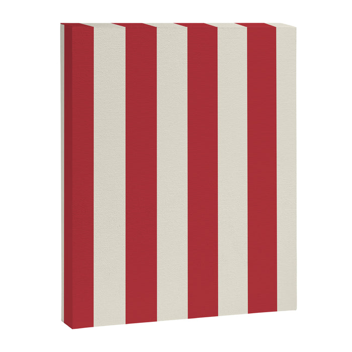 Duo I - Red and Cream Stripes Canvas Print Gallery Image 1