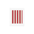 Duo I - Red and Cream Stripes Art Print Gallery Image 1