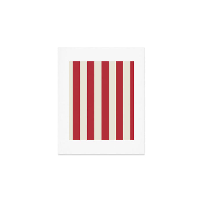 Duo I - Red and Cream Stripes Art Print Gallery Image 1