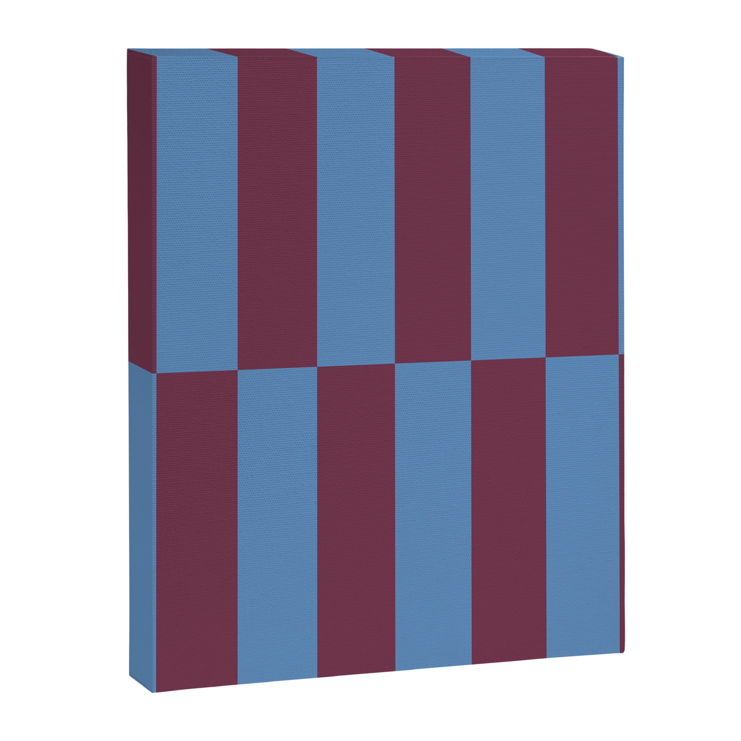 Duo II - Berry and Blue Stripes Canvas Print Gallery Image 3