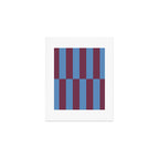 Duo II - Berry and Blue Stripes Art Print Gallery Image 1