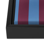 Duo II - Berry and Blue Stripes Framed Canvas Print Gallery Image 3