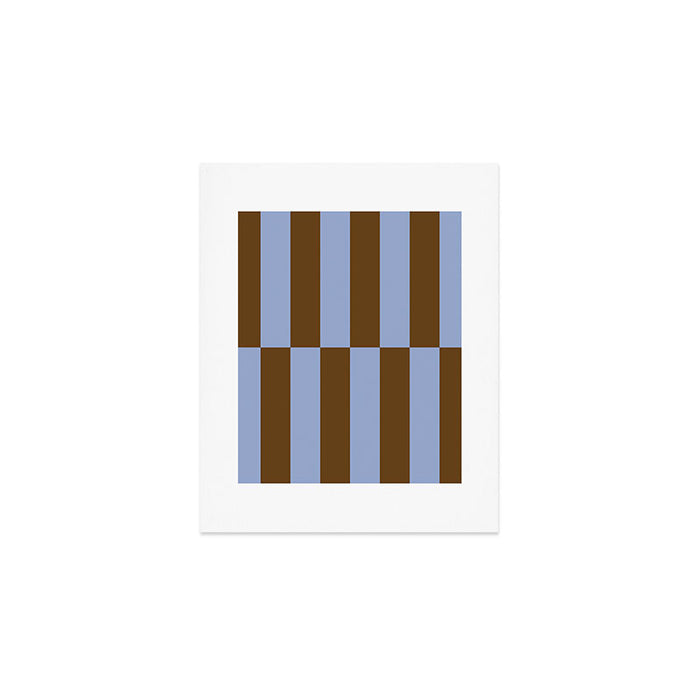Duo II - Brown and Blue Stripes Art Print Gallery Image 1