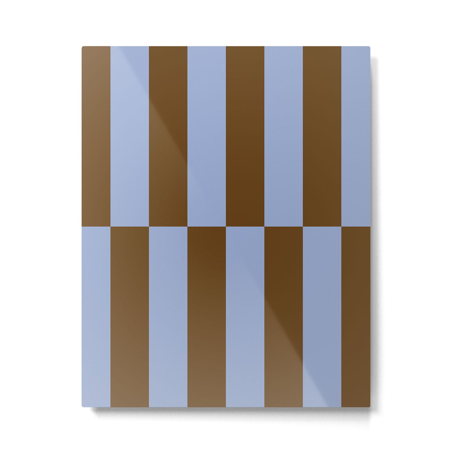 Duo II - Brown and Blue Stripes Metal Print Gallery Image 6
