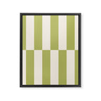 Duo II - Butter and Green Stripes Framed Canvas Print Gallery Image 8