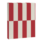 Duo II - Crean and Red Stripes Canvas Print Gallery Image 8