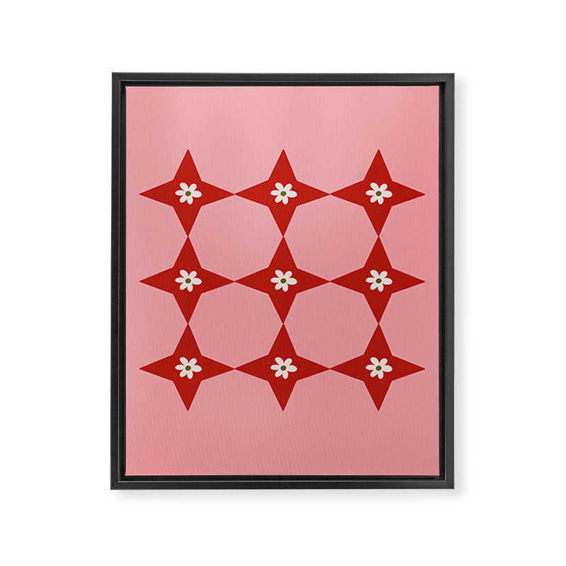 Flower Tile I Framed Canvas Print Gallery Image 8