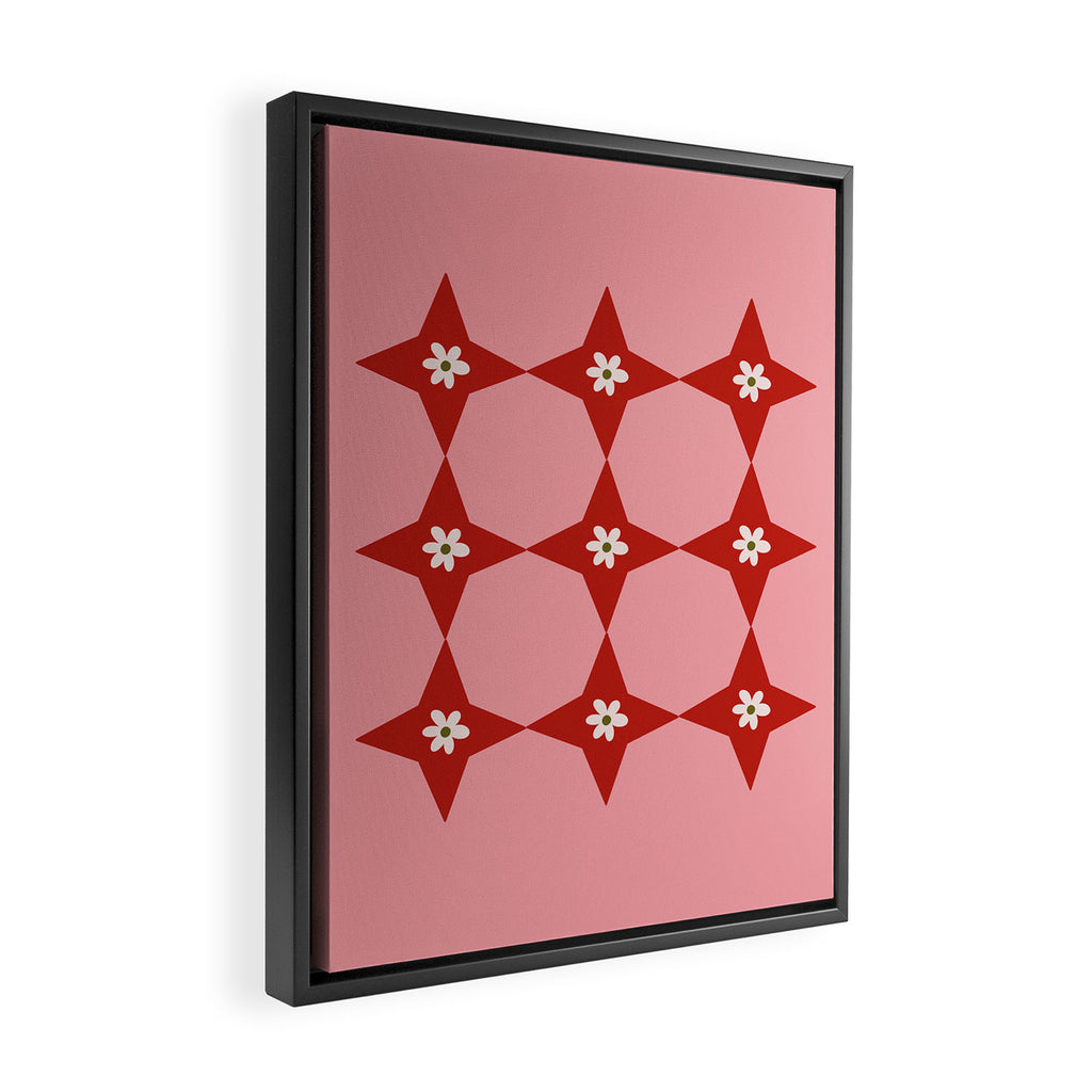 Flower Tile I Framed Canvas Print Gallery Image 2