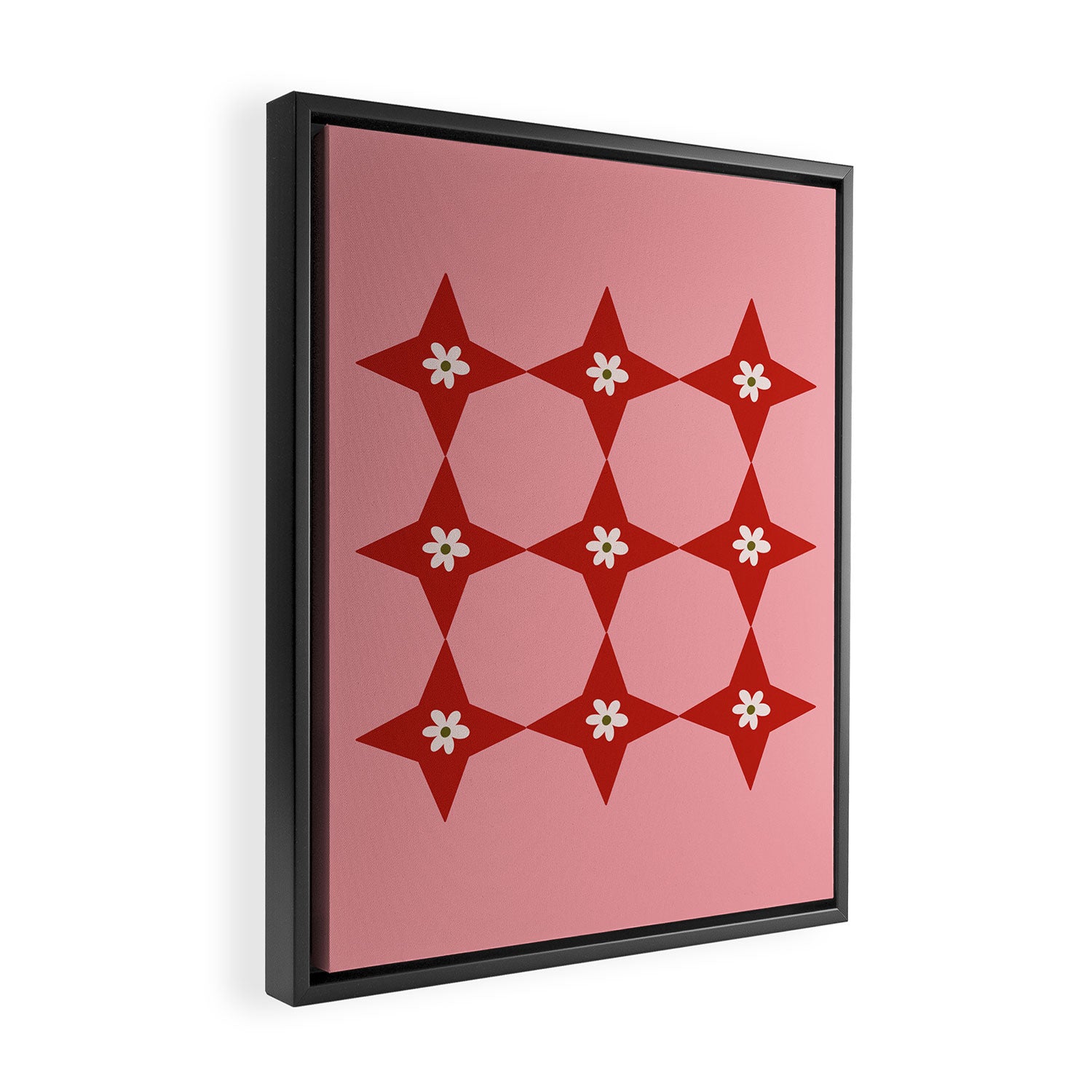 Flower Tile I Framed Canvas Print Gallery Image 2
