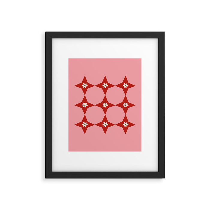 Flower Tile I Framed Art Print Gallery Image 1