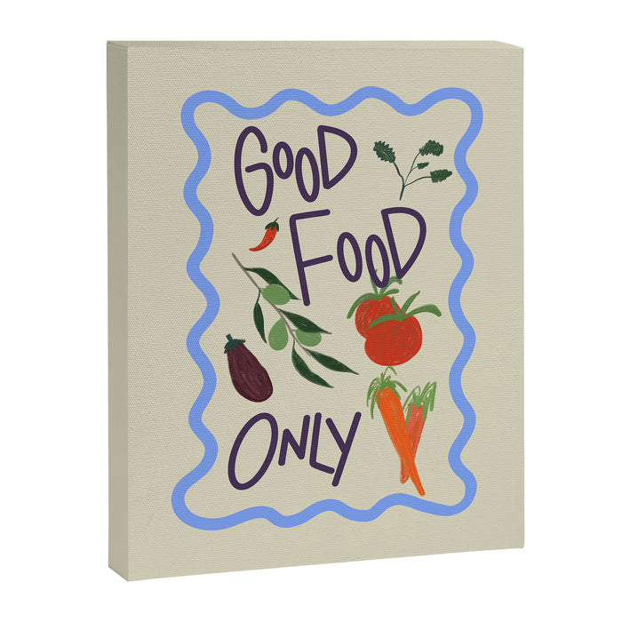 Good Food Only Canvas Print Gallery Image 1