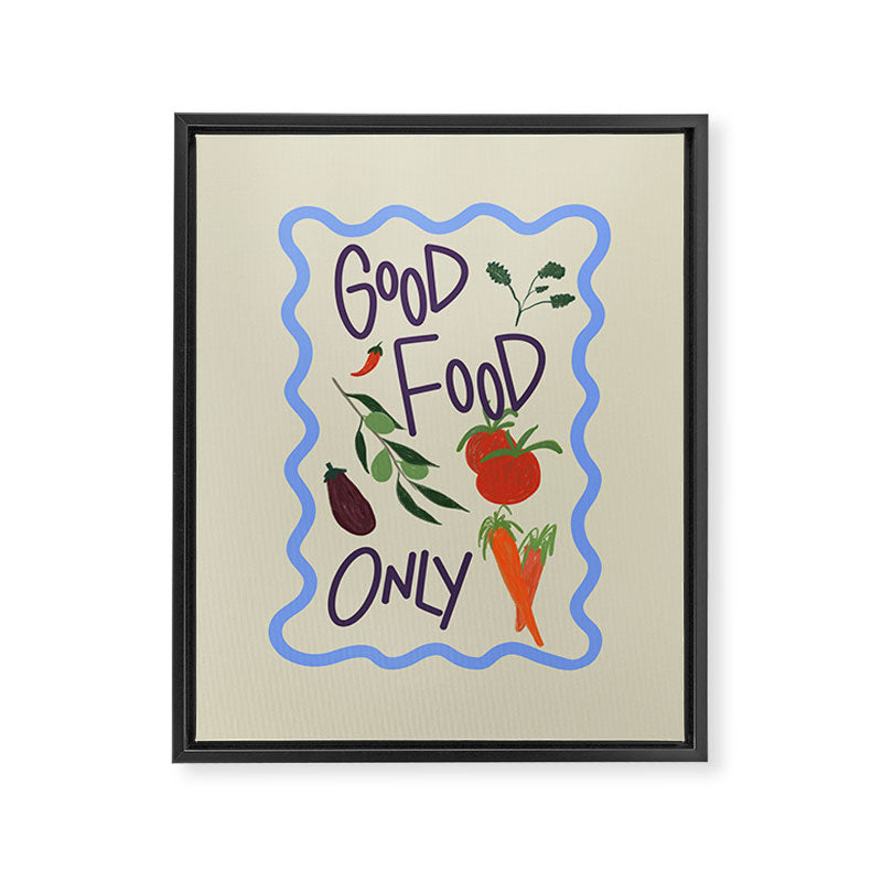 Good Food Only Framed Canvas Print Gallery Image 6